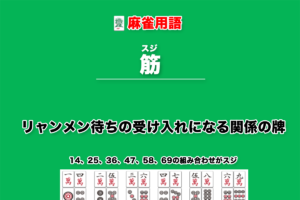 スジとは − リャンメン待ちの受け入れになる関係の牌