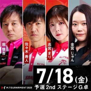 【Mトーナメント2025 予選2ndステージ G卓】麻雀格闘倶楽部・佐々木寿人、サクラナイツ・堀慎吾が予選2ndステージを勝ち上がり！！